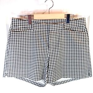 NWOT Plus Size 14 Old Navy Women's High-Rise Black White Checkered Shorts Pixie